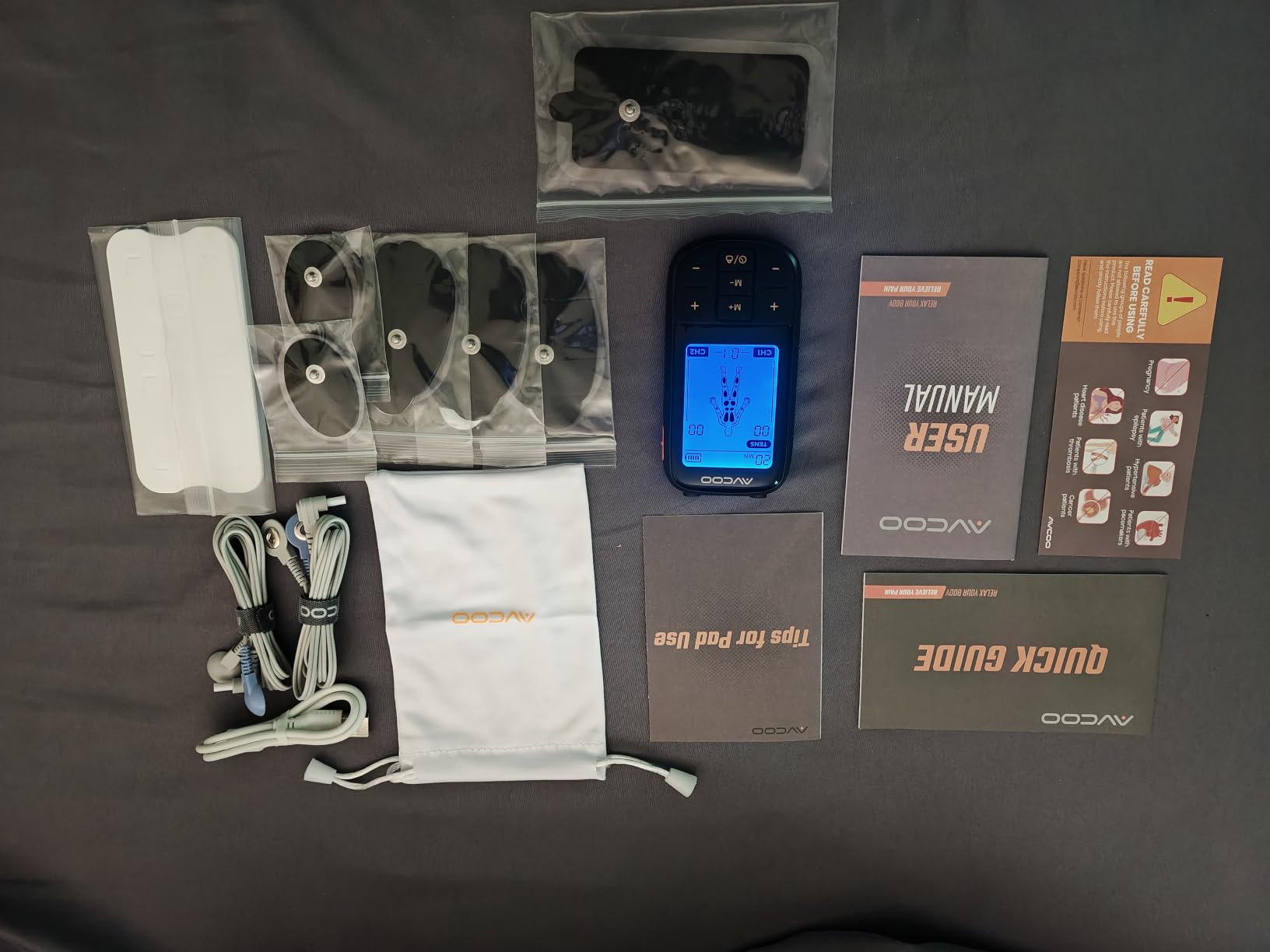 AVCOO 3-in-1 TENS Unit Muscle Stimulator with 30 Modes for Pain Relief customer photo 1