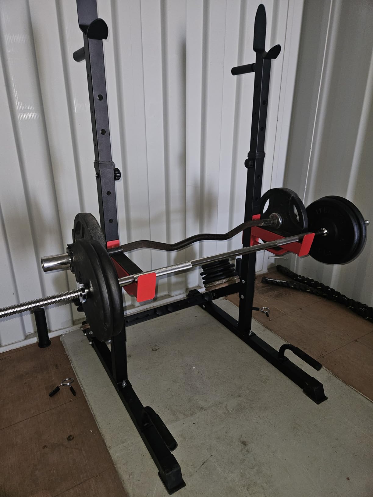 VEVOR Power Cage Squat Rack, Home Gym Power Rack with Adjustable Height & Width, 550LBS Strength Training Workout Equipment with Barbell Storage Racks & J-Hooks customer photo 2