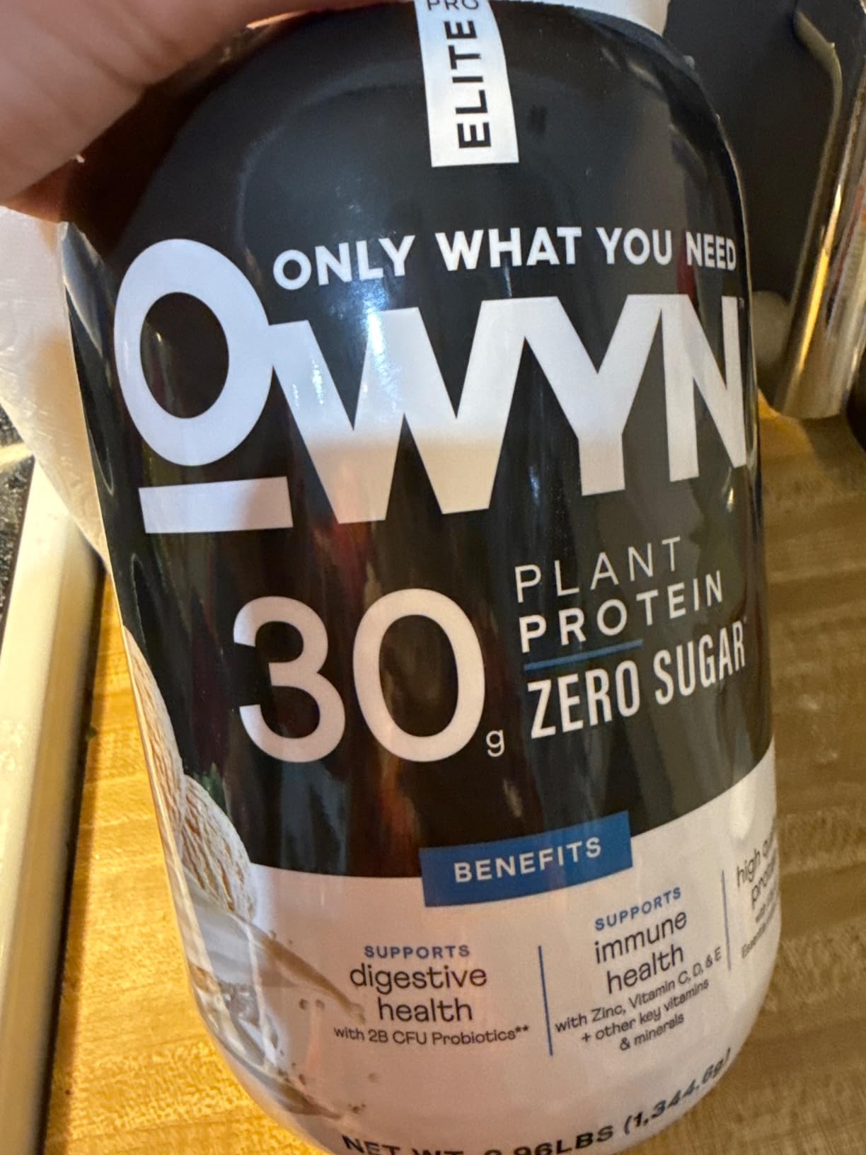 Owyn Only What You Need Pro Elite High Protein Powder, 30g Vegan Protein for Workout Recovery, Delicious Smooth Taste, Zero Sugar, Low Net Carbs, Vanilla, 12 Servings (1.32 LB) customer photo 2
