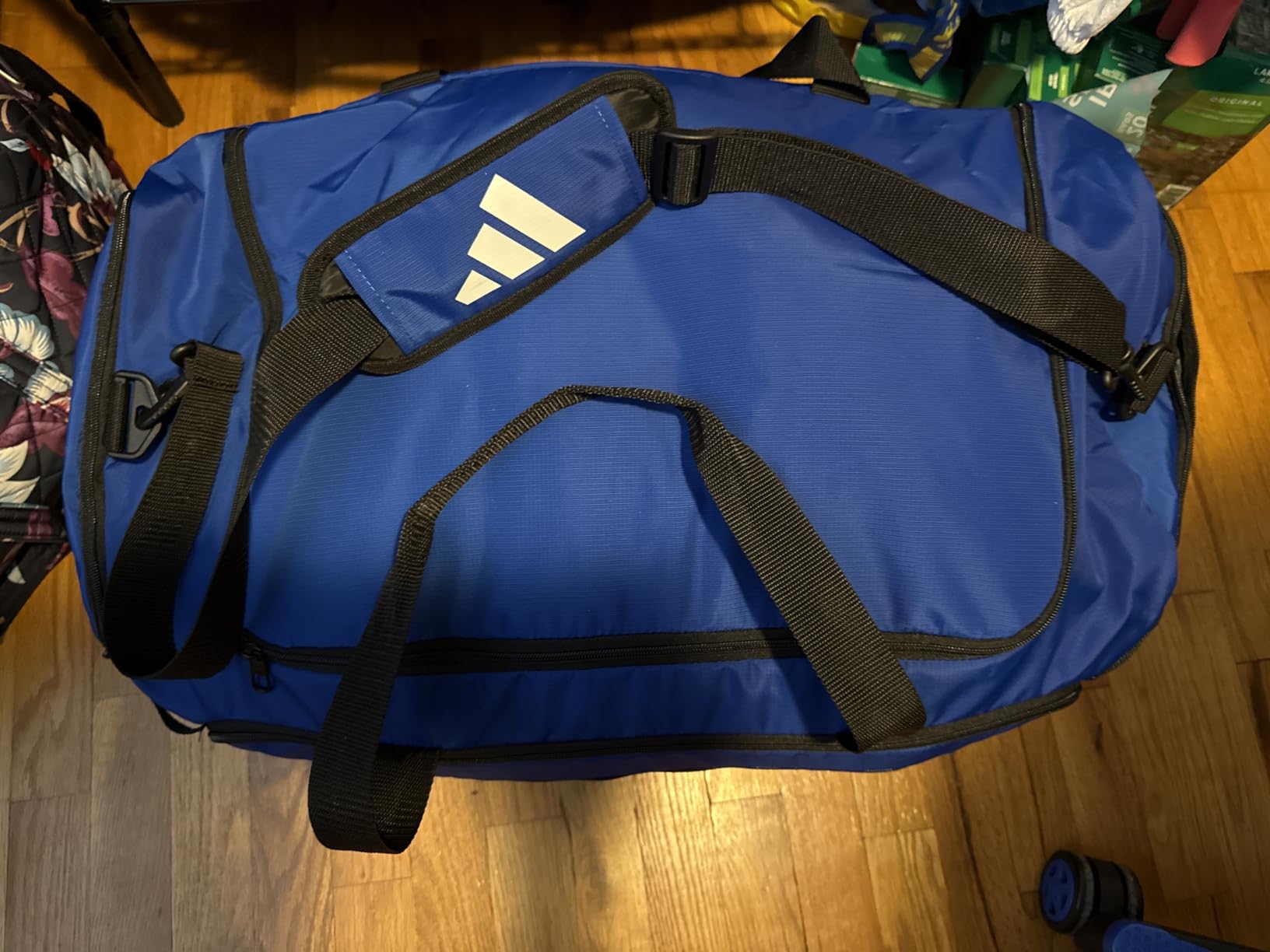 adidas Defender 5 Duffel Bag for Sports, Gym and Travel, Twill Grey/Rose Gold, OSFA customer photo 2