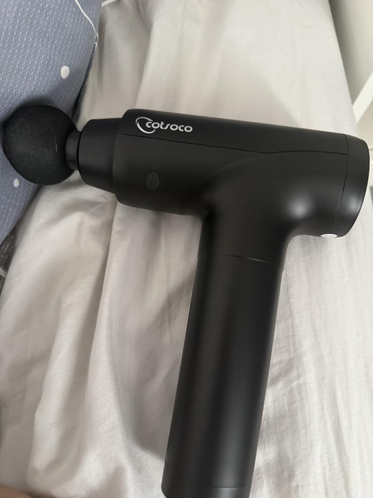 cotsoco Massage Gun Deep Tissue, Muscle Massage Gun with 9 Attachment Heads 20 Speeds & Silent Brushless Motor for Pain Relief, Handheld Percussion Back Massager Gun, Fathers Day Dad Gifts(Black) customer photo 2
