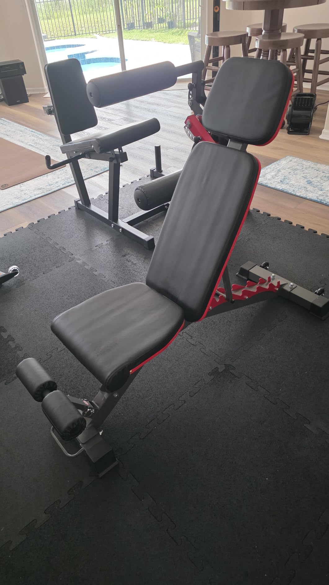 1200LBS Adjustable Weight Bench Press, Heavy-duty Workout Bench for Home Gym, Extra Headrest, Incline Decline strength Training Bench Press for Full Body Workout customer photo 2