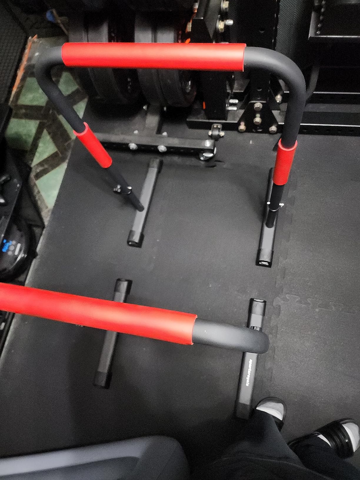 Sportsroyals Adjustable Dip Bar Station, Heavy Duty Parallette & Parallel Bars, 400LBS Stable Dip Stands for Home Gym, Calisthenics & Upper Body Workout Equipment customer photo 1