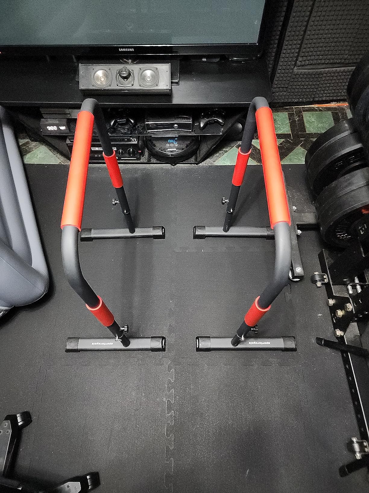 Sportsroyals Adjustable Dip Bar Station, Heavy Duty Parallette & Parallel Bars, 400LBS Stable Dip Stands for Home Gym, Calisthenics & Upper Body Workout Equipment customer photo 2