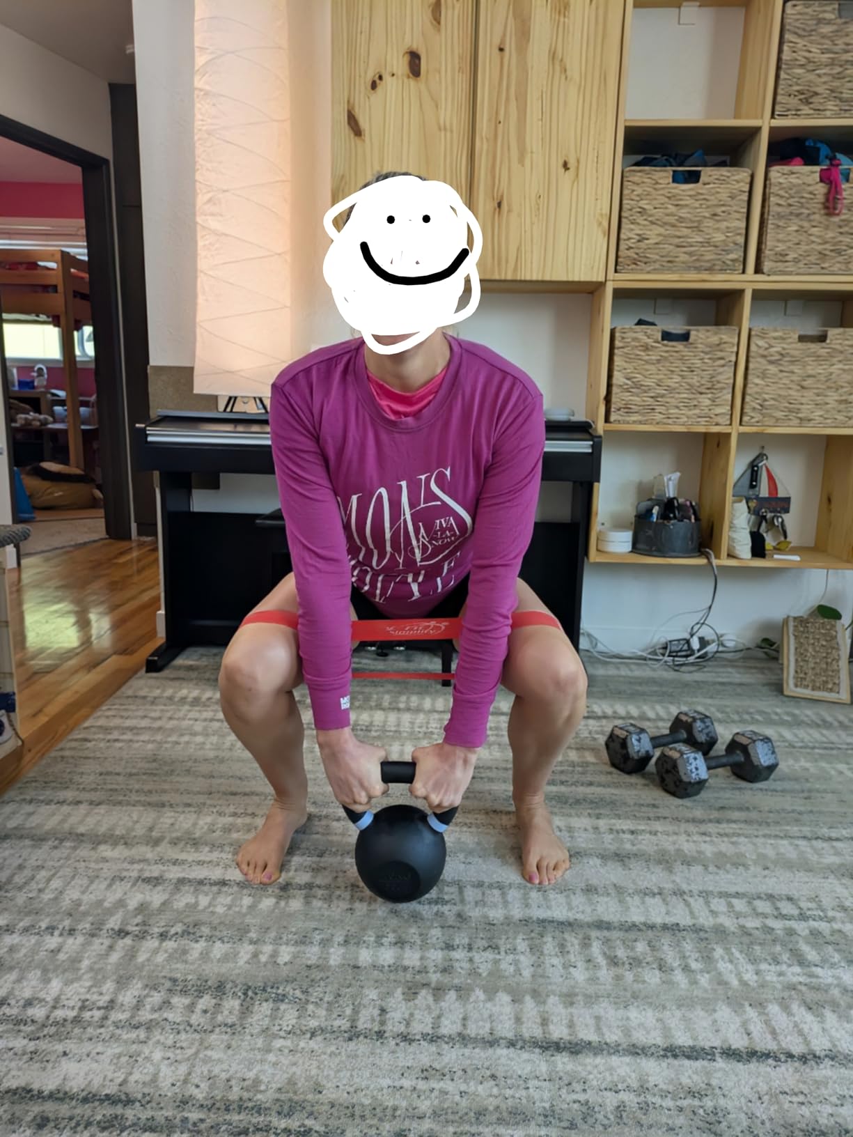 Yes4All Powder Coated Kettlebell, Cast Iron Core Kettlebells with Non-Slip Handle & Flat Bottom for Conditioning, Heavy Duty for Strength Training, 9lb to 71lb - Single & Pair customer photo 2