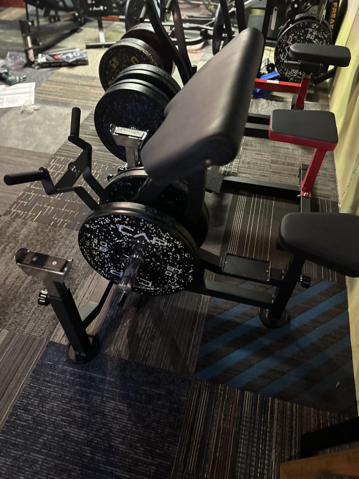 HVO Preacher Curl Bench, 4-in-1 Bicep Curl Machine for Home Gym, Dumbbell and Barbell Compatible Adjustable Arm Pad Comfortable Curl Support Stable Steel Frame Home Gym Strength Equipment customer photo 1
