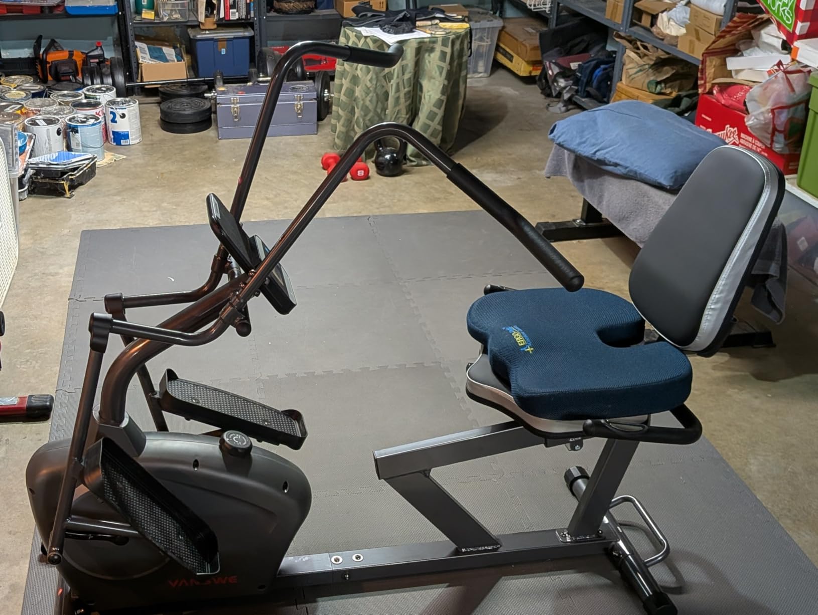 VANSWE Recumbent Elliptical Cross Trainer with Arms for Full Body Workout | Fit 5'2