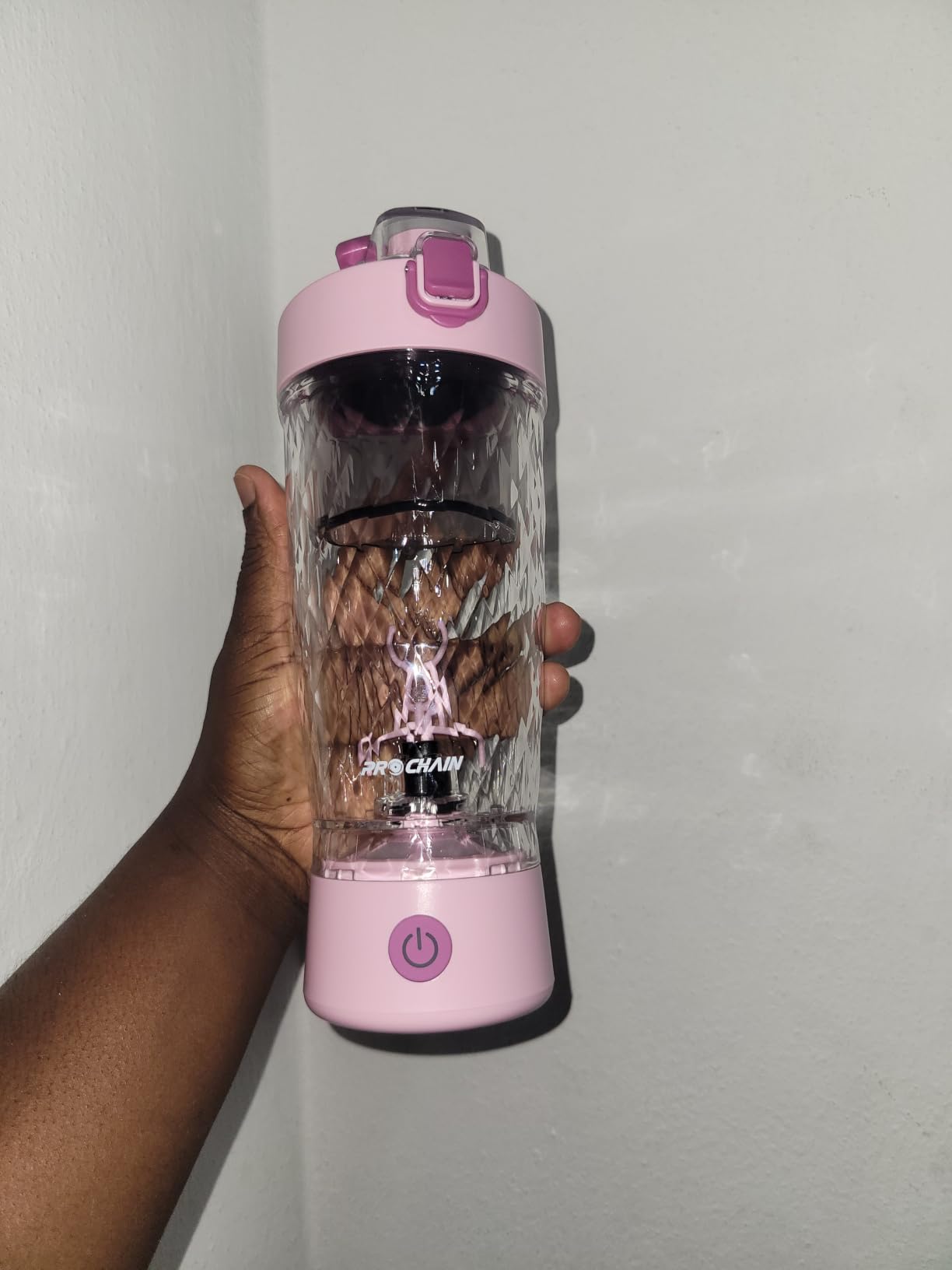PROCHAIN Electric Protein Shaker Bottle, 22oz BPA-Free Tritan | USB Rechargeable Protein Shake Mixer with Powder Storage Cup, Self Mixing Bottle for Gym, Workout & Sports customer photo 1