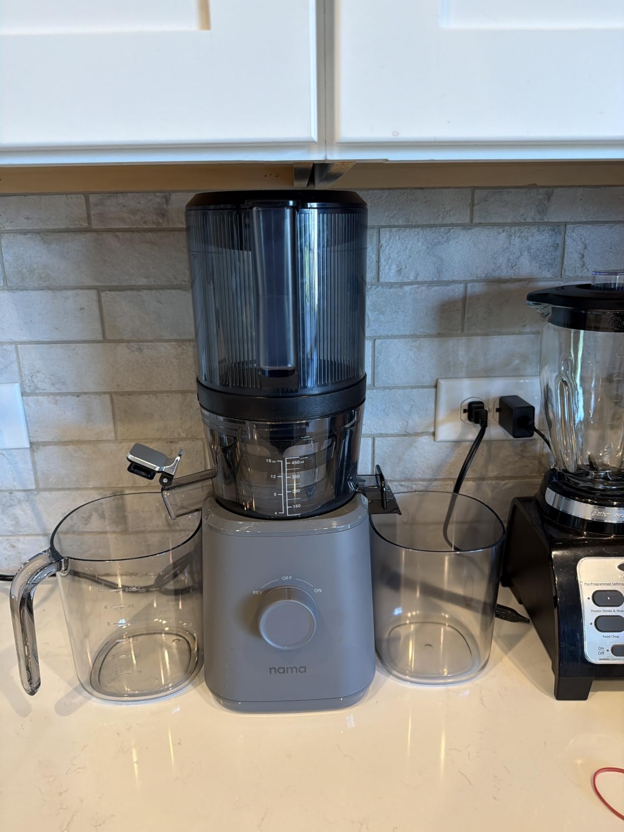 Nama J2 Cold Press Juicer - Hands-Free - Black | Wide Mouth Hopper fits a whole recipe - Zero Waste Masticating - High Yield Juice, Less Pulp - Easy to Clean customer photo 1