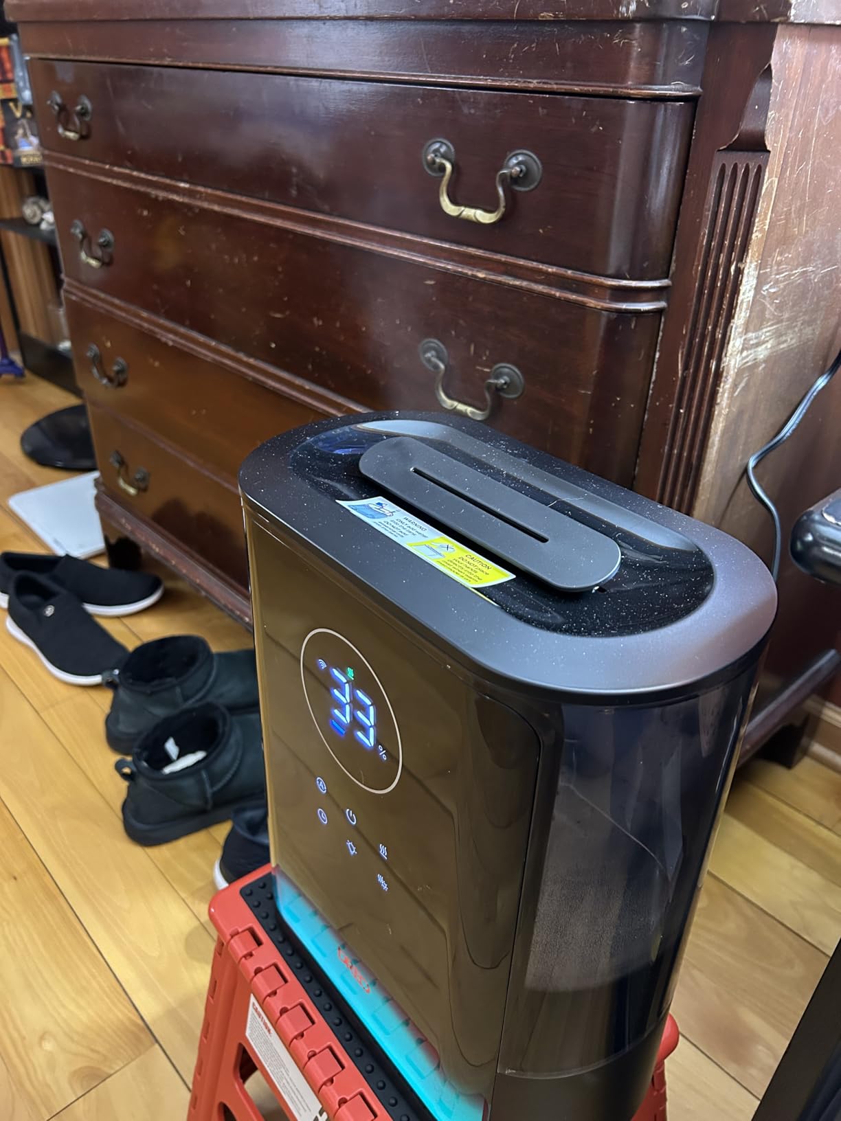 DREO 8L Smart Humidifier Large Room, 80H Runtime, Warm & Cool Mist, HM717S | Up to 600ft2, Precise Humidity Control, 1500+RGB Light, 28dB, Humidifiers for Bedroom, Plants, Baby, Supports APP/Voice/Alexa customer photo 2