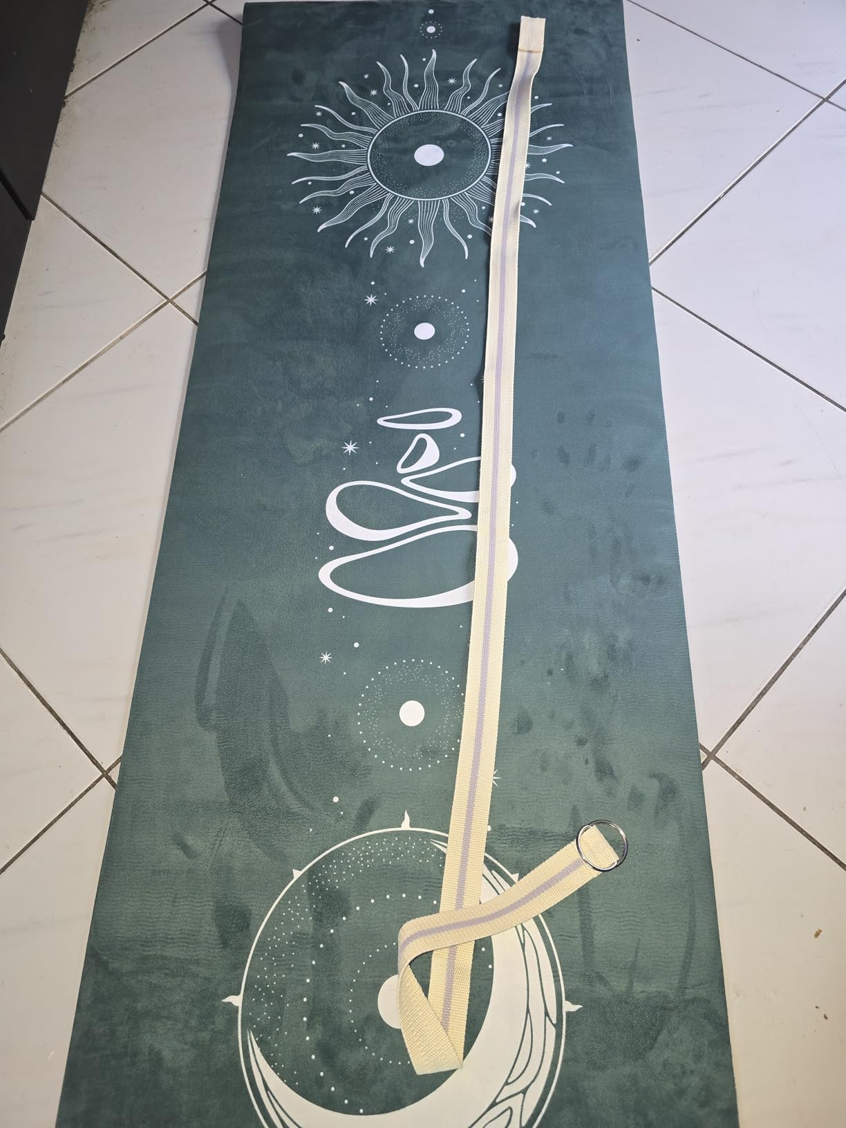 Yoga Mat With Strap 5mm Non Slip Suede & TPE - Eco-Friendly Fitness & Exercise Mat for Home Gym, Pilates, Hot Yoga, and Meditation - Lightweight Durable 72 x 24 inch Workout Mat for Women, Men customer photo 1