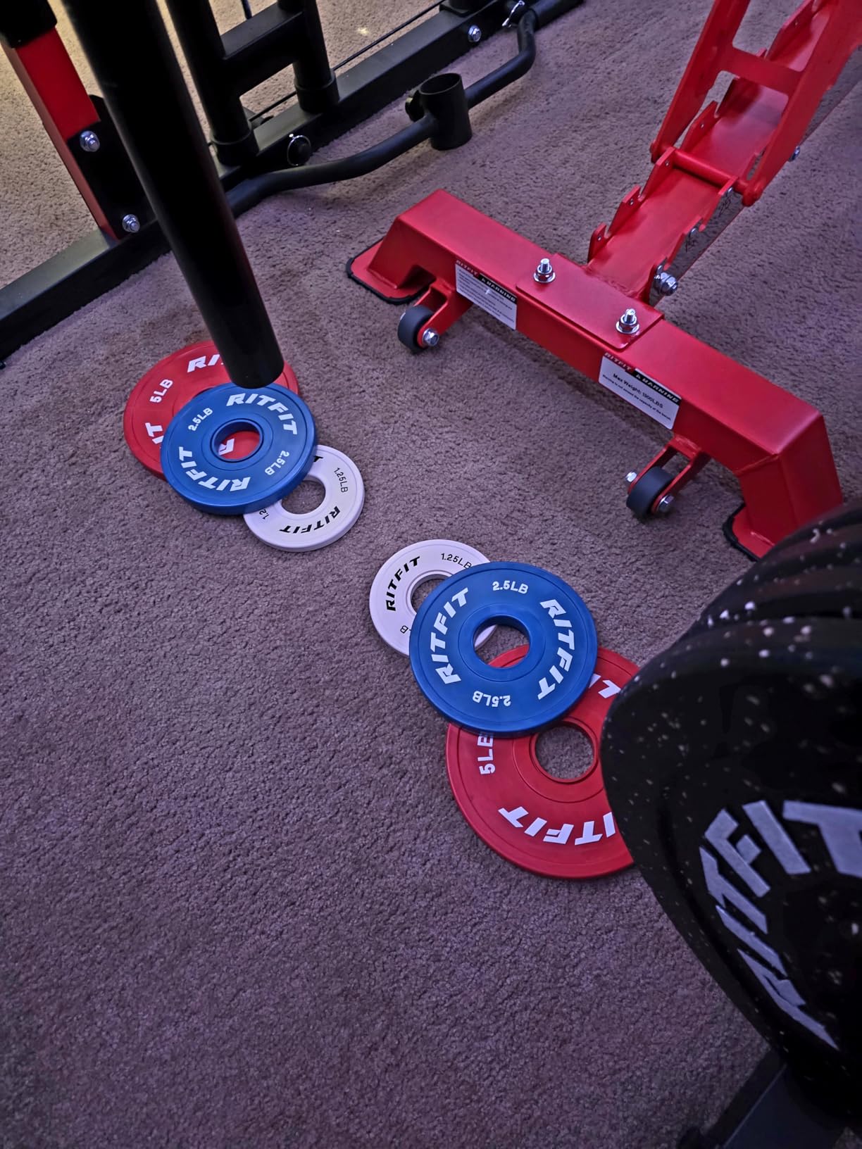RitFit Fractional Weight Plates, Rubber Coated Color Coded for Home Gym | Rubber Coated with ±10g Accuracy, Color Coded for Quick ID, Progressive Overload for Olympic Barbell customer photo 2