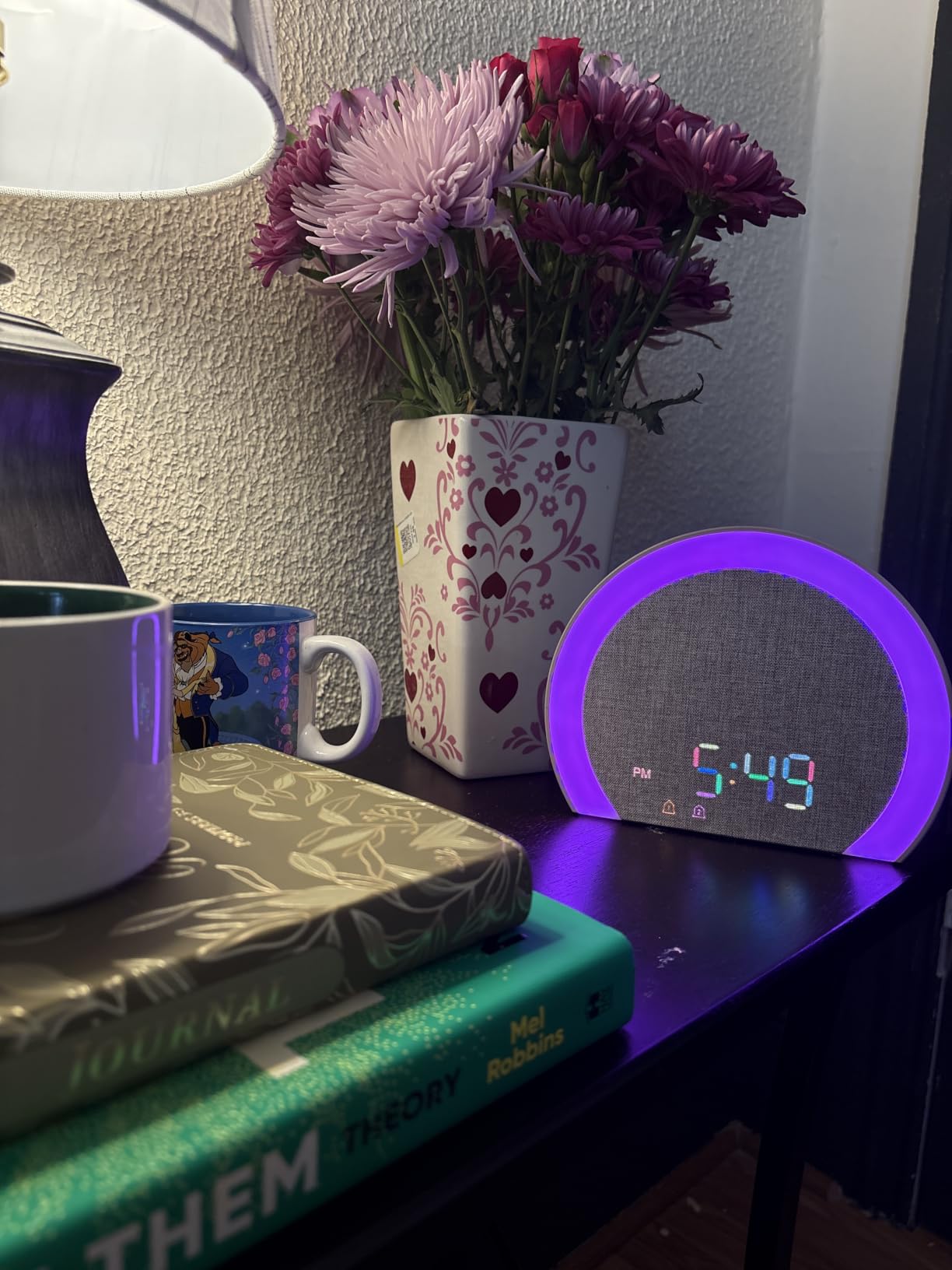 ANJANK Loud Alarm Clock with Wireless Bed Shaker, Vibrating Dual Alarm with Light Wake Up for Heavy Sleepers & Hearing Impaired, 9-Color Night Light, 8 Alarms, 0-100% Dimmer, USB Charger, Bedroom customer photo 1