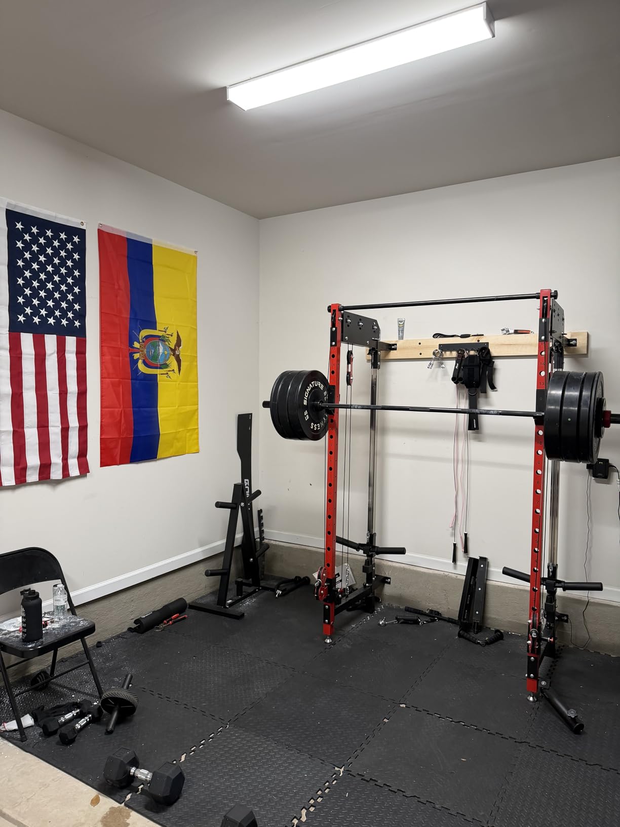 Goimu WM3-V4 Folding Squat Rack, Wall Mounted Power Rack with Dual Independent Pulley System, Functional Trainer with 5 Adjustable Function Modes for Space Saving customer photo 1