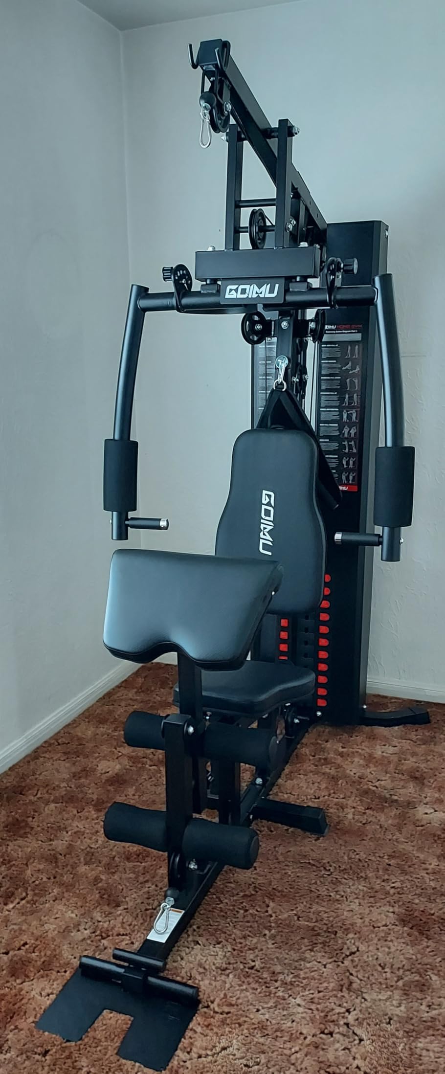 Home Gym, M1 Workout Station with 140LBS Weight Stack, Multifunctional Home Gym Equipment with Pulley System for Full Body Strength Training customer photo 2