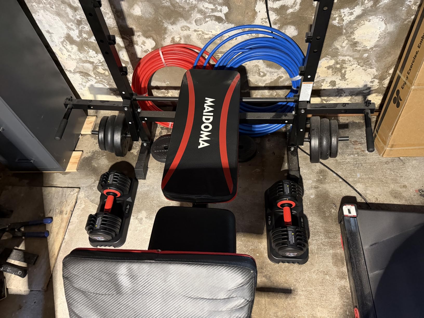Adjustable Dumbbell Set, 10-in-1 25LB Ajustable Dumbbells with Safe Locking System, Enclosed Storage Tray, 1 Sec Fast Adjustment, Comfortable Non-Slip Textured Grip, Suitable for Home Gym Workouts Men and Women customer photo 1
