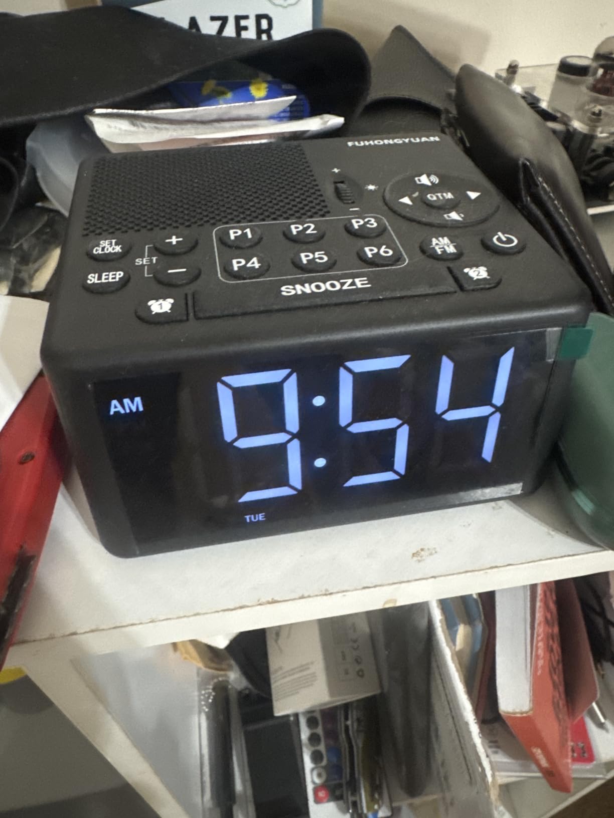 Alarm Clock Radio for Bedroom - AM/FM with 12 Presets, Dual Alarms & 3 Wake-Up Sounds (Beep/Music/Radio), Dimmable White LED Display, Weekday/Weekend, Snooze & Sleep Timer customer photo 2