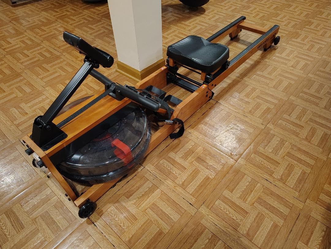 Water Rowing Machine for Home Use, WENOKER Wooden Foldable Rower Machine with Dedicated Monitor & Bluetooth APP customer photo 1