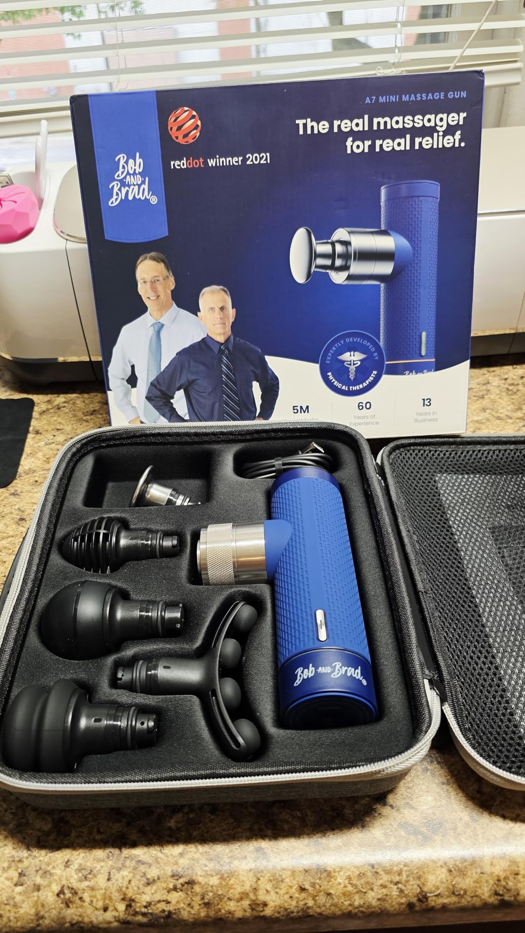 BOB AND BRAD A7 Deep Tissue Mini Massage Gun, 11mm Amplitude Percussion Massager for Back, Shoulders & Legs, Portable Muscle Recovery Gun with Metal Head, Quiet, FSA-HSA Eligible, Gifts for Athletes customer photo 1