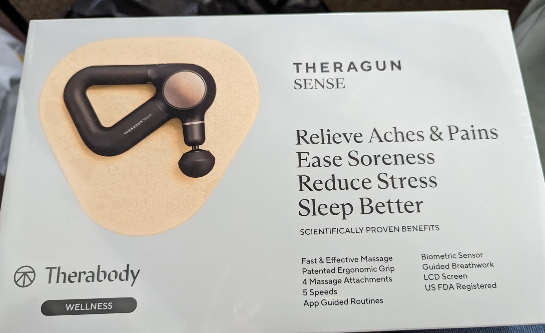 Sense (2nd Generation) Massage Gun by Therabody - Relaxing Massage Gun with Built-in Guided Routines for Easy Stress Relief, Tension & Sleep customer photo 1