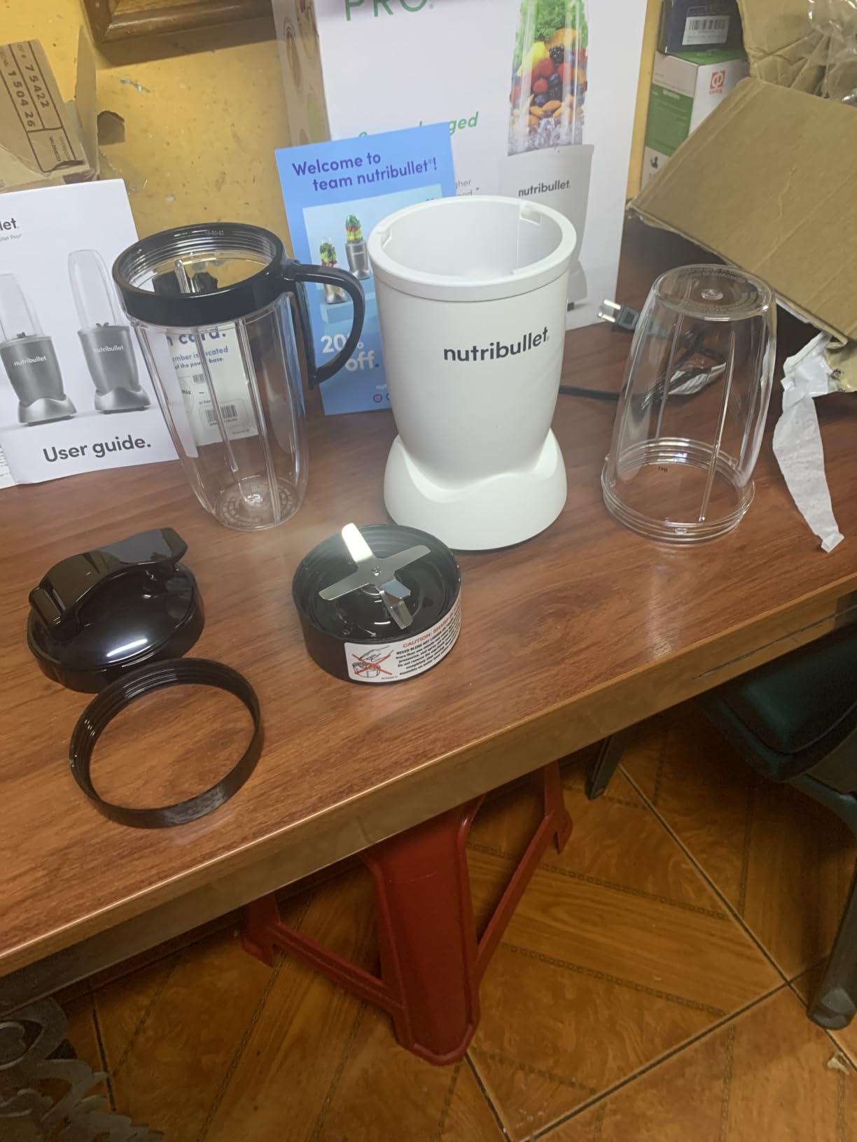 NutriBullet Pro Personal Blender, 900 Watt, 32oz & 24oz Cups, Matte White, NB9-0901AW customer photo 1