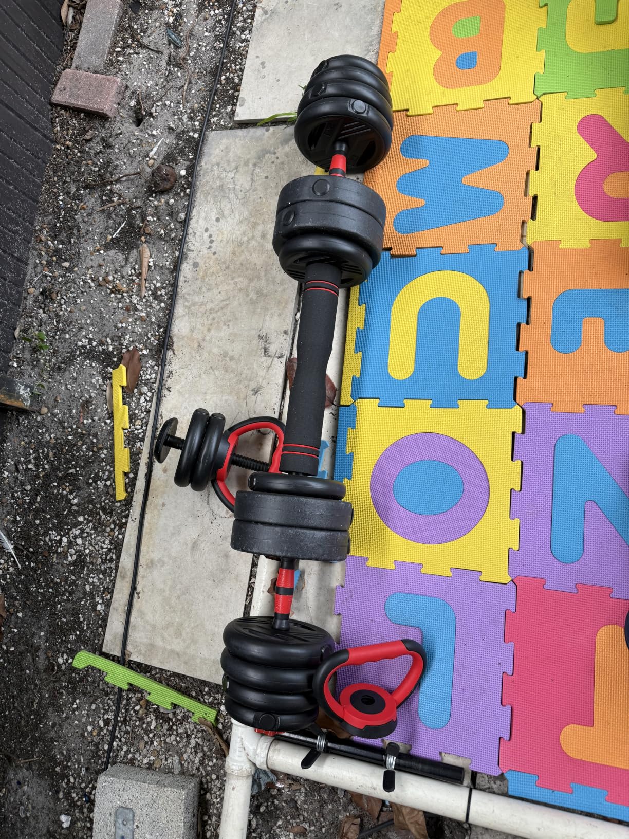 Adjustable Dumbbell Set, 20/30/45/70/90lbs Free Weight Set With Double Locknut, 5-in-1 Dumbbells Set Includes Barbell, Kettlebells, Push up Stand, Weight Plate, Fitness Exercise for Home Gym Suitable Men/Women customer photo 1