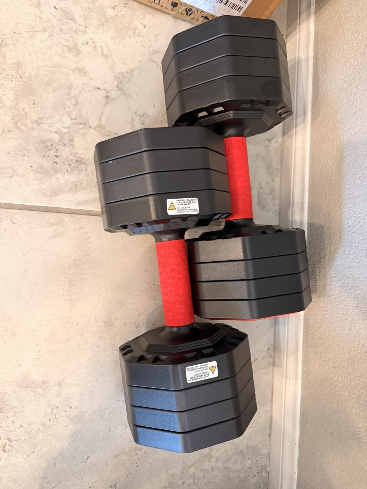 Yoleo Adjustable Dumbbell Set, 4 in 1 Each Premium Tai Chi-Style Rotary Mounting Adjustable 10/15/20/25 lb Dumbbells, TPU Soft Rubber Handle customer photo 1