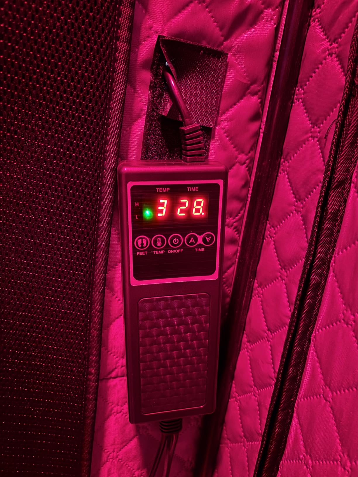 Portable Infrared Sauna Room, Dry Sauna Tent for Detoxification and Relaxation with Red Light Therapy and Folding Chair, 9 Levels, 32 x 35 x 71 customer photo 1
