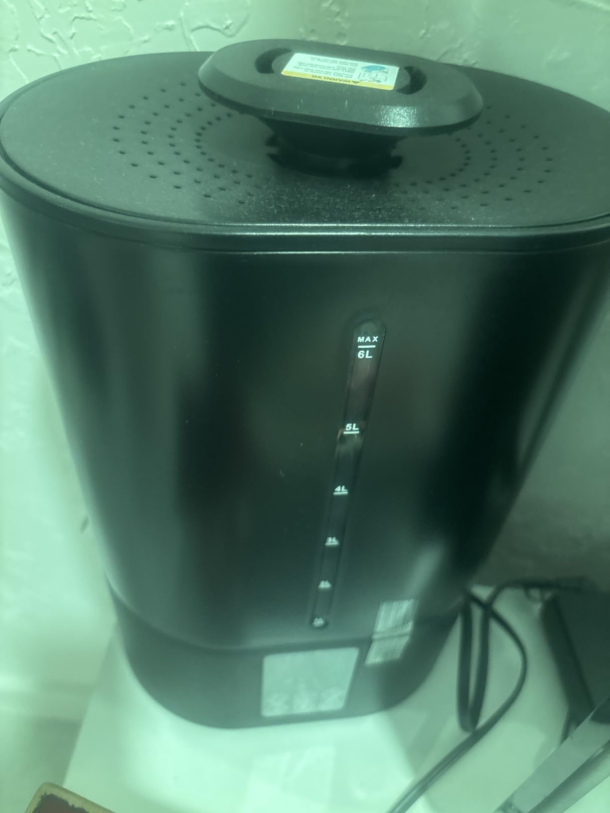 Coolfiqu 6L Humidifiers for Bedroom Large Room Home, Cool and Warm Humidifier for Baby and Plants Hot Mist Top Fill Desk Humidifiers Oil Diffuser, Quiet, Adjustable Mist, 360 Nozzle-Black (2026 Upgraded) customer photo 2