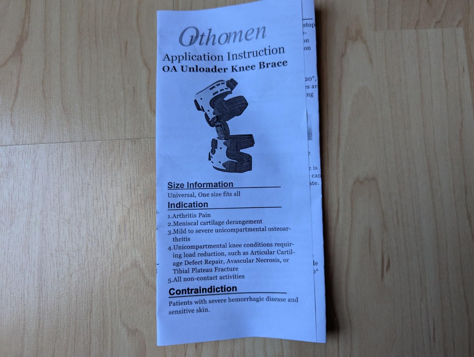 Orthomen OA Unloader Knee Brace, Adjustable Metal Medial & Lateral Valgus Knee Support, Osteoarthritis, Arthritis Pain Relief, Right customer photo 2