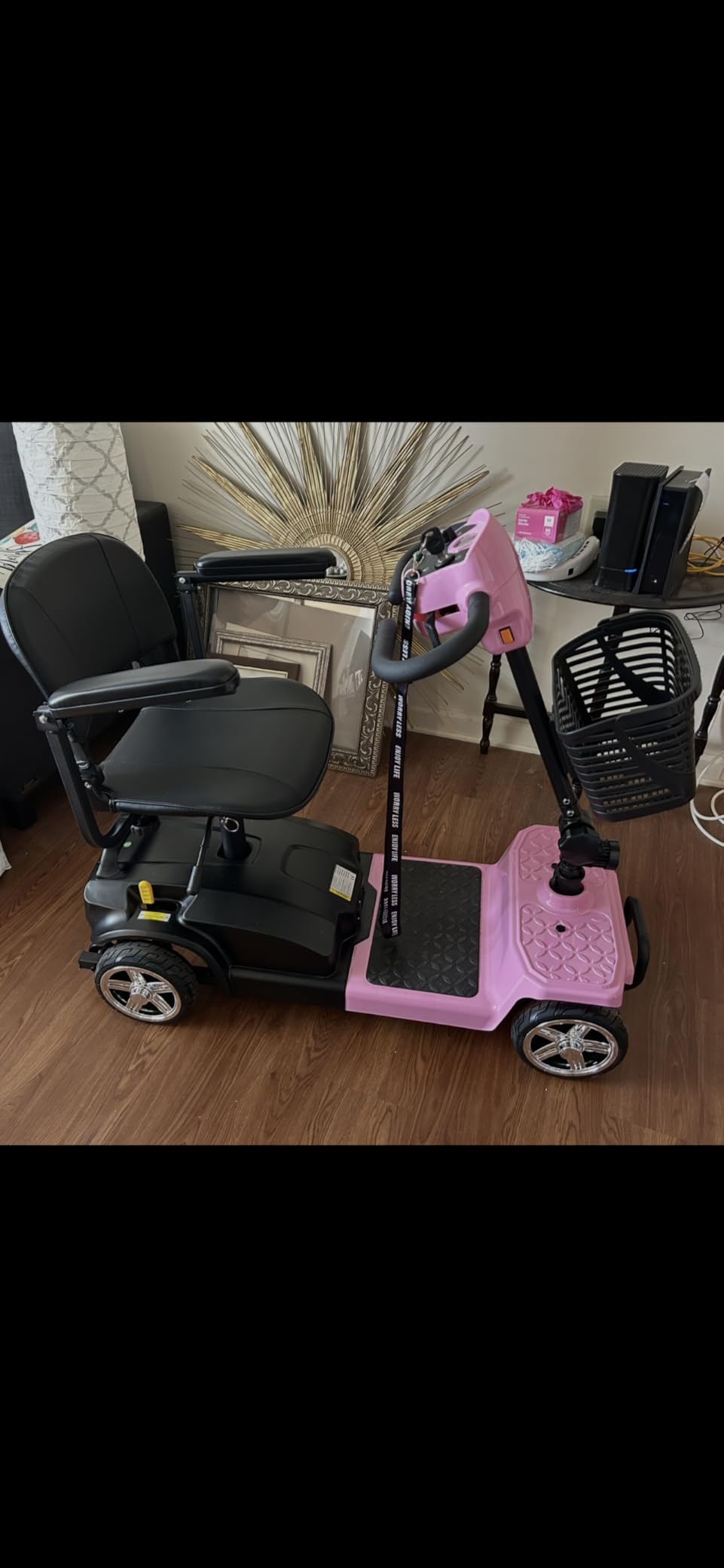 Ecomobi Auto Folding Mobility Scooter for Seniors & Adults with Portable 12Ah Removable Battery, Compact for 15 Miles Travel, Remote Control, 4 Wheel Scooter, 350W Motor, with GPS, 330 lb Capacity customer photo 1