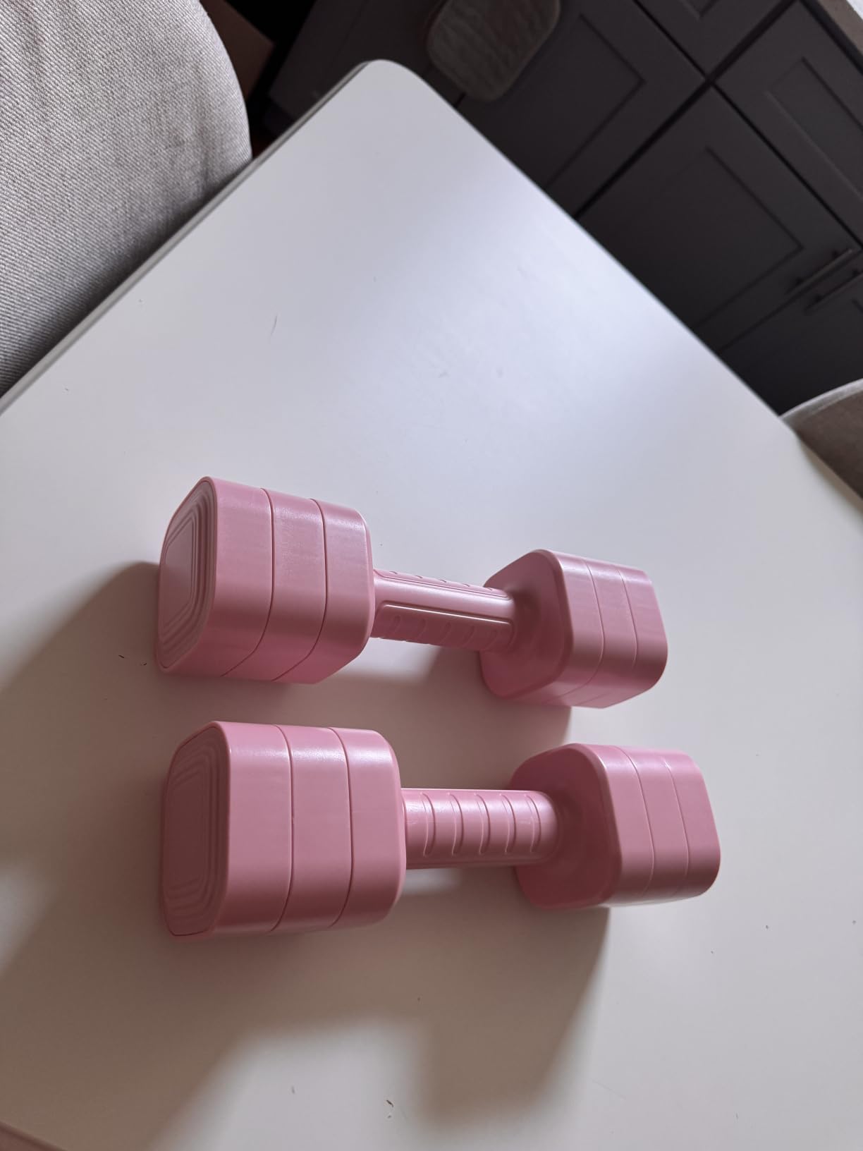 Ragebby Adjustable Dumbbell Set of 2, Weights for Men and Women at Home, Anti-slip Handle, 3 in 1 Free Weights Dumbbells Set, 2lb/3lb/5lb/10lb/15lb/20lb for Pilates, Yoga, Strength Training customer photo 2
