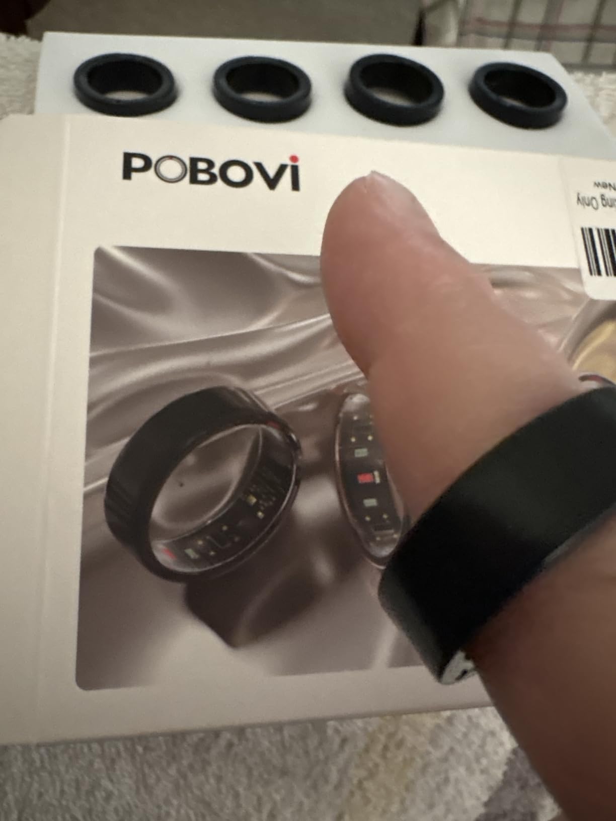 POBOVi Gen 2 Titanium Smart Ring for Women & Men, Sleep & Heart Rate Tracker, No Subscription, Size Before You Buy (Polished Rosegold, 8) customer photo 2
