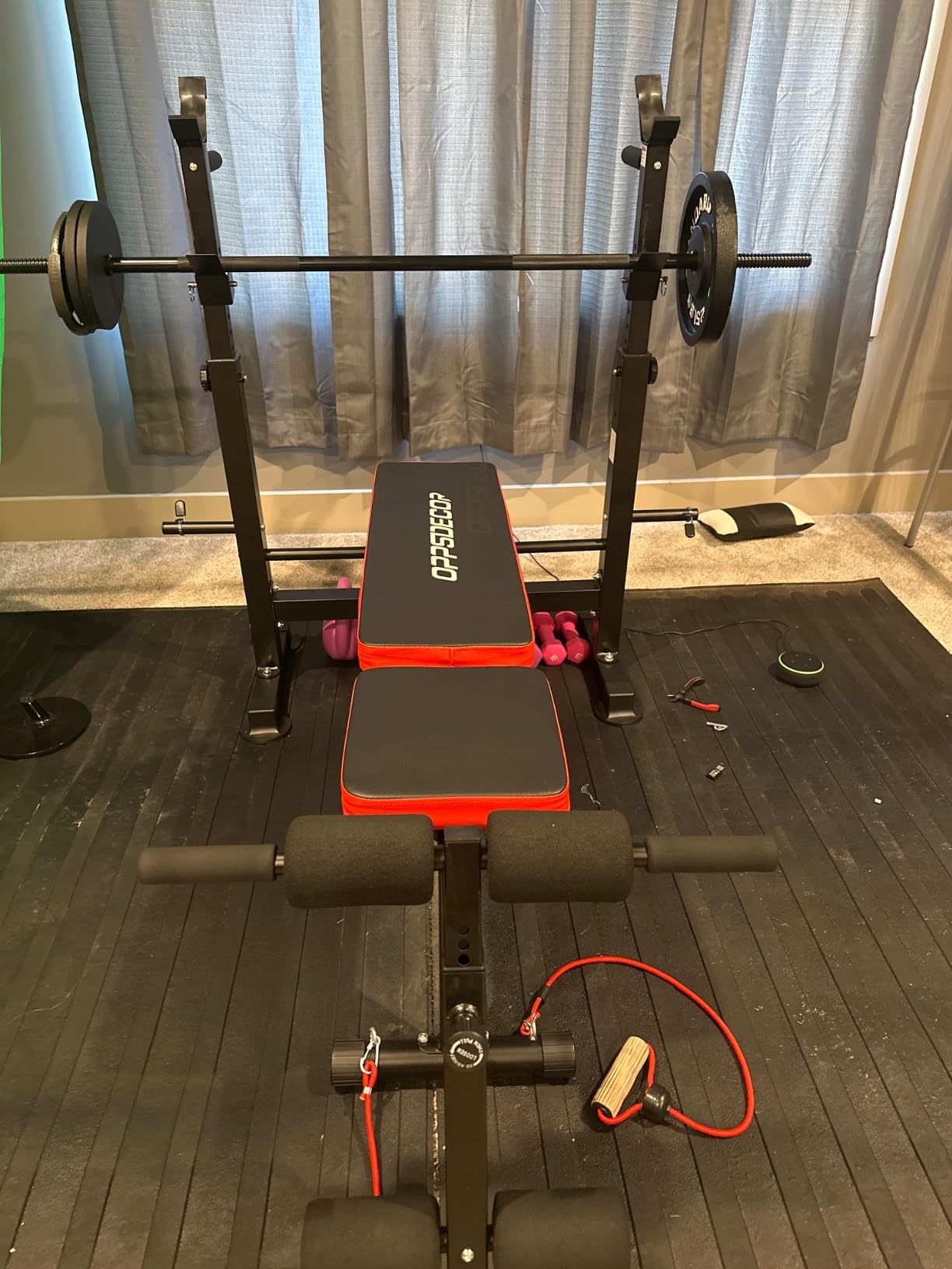 OPPSDECOR Home Gym, Workout Station with High/Low Pulley System, Multifunctional Home Gym Equipment, Exercise Equipment for Full Body Strength Training, Weight Machine with PEC Fly & Chest Press customer photo 1