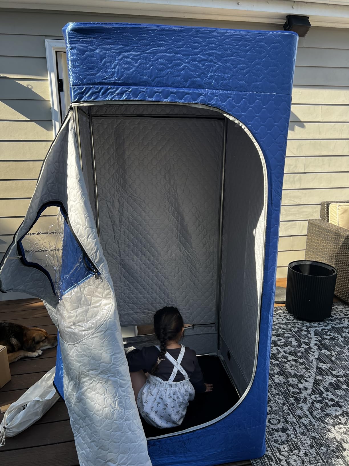 Portable Sauna for Home with 3L 1200W Fast-Heating Steamer, Full Body Sauna Tent for Relaxation, Detox, Self-Care, Large Folding Chair, 9 Heat Levels, 99-Min Timer, Remote Control customer photo 1
