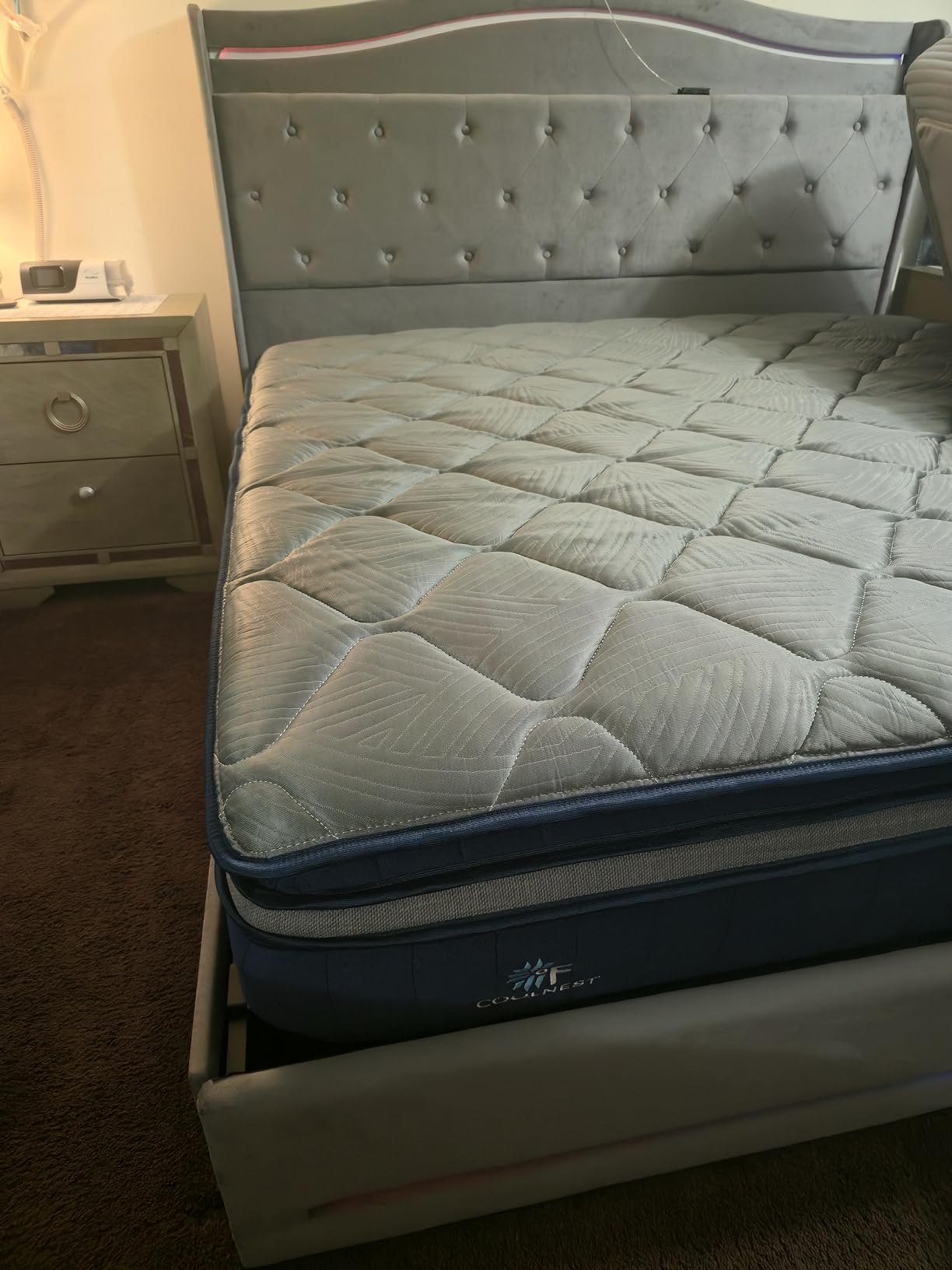 Sweetnight CoolNest 14 Inch King Size Mattress, Hybrid King Mattresses with DuoSense Pillow Top and Memory Foam for Feels up to 8 Degrees Cooler, Medium Firm Mattress for Pressure Relief CertiPUR-US Certified customer photo 1