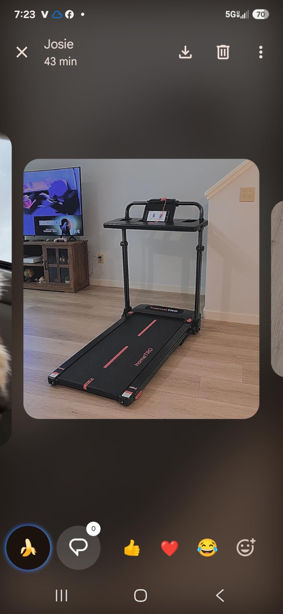 Walking Pad Treadmill with Removable Desk Workstation, 3 in 1 Foldable Treadmill with Adjustable Handle Bar for Home/Office, Treadmills for Home with Magnetic Remote & APP Control customer photo 1