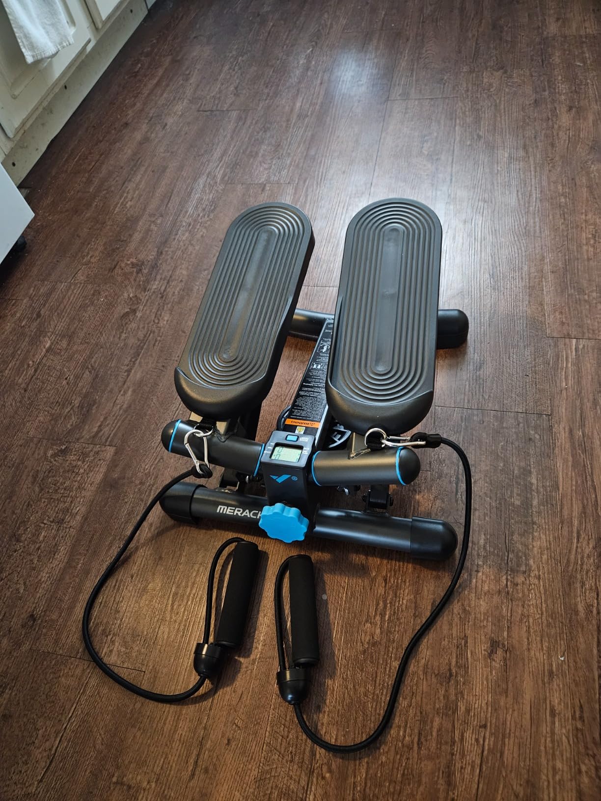 MERACH New 3-in-1 Stair Climber, Mini Steppers for Exercise at Home with Large Stride & Shock Pad Design, with Resistance Bands for Full Body Workout, 330 LBS Capacity Exercise Equipment customer photo 1