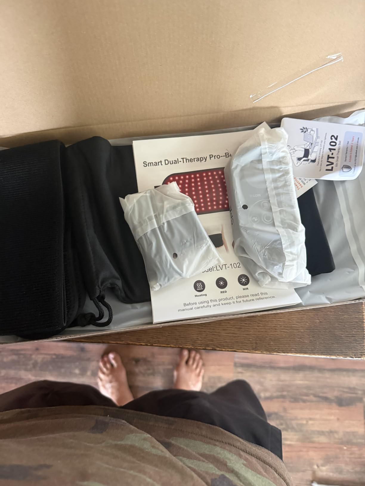 Cordless Heating Red Light Infrared Therapy Belt, Red Light Therapy for Body, 660nm & 850nm Light Wrap with Timer & Pulse Modes for Back, Waist, Shoulder, Knee Pain Relief customer photo 1