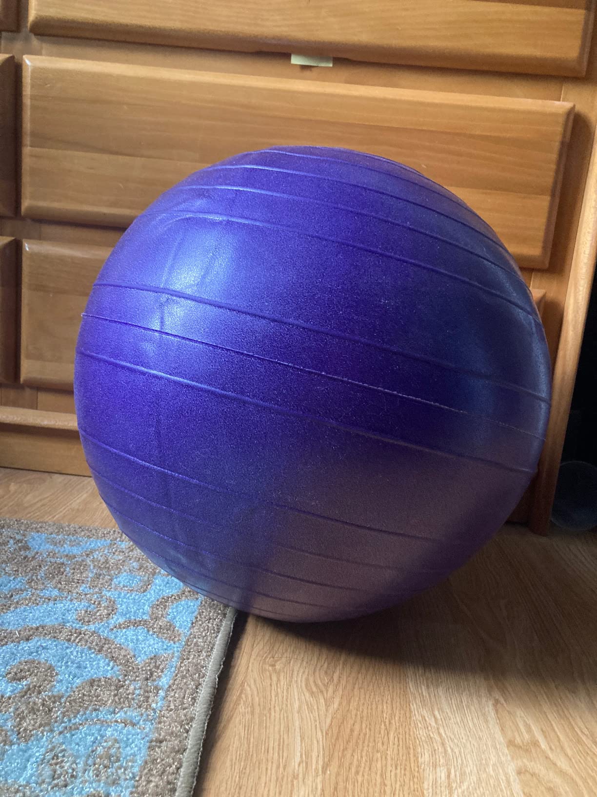Gaiam Classic Balance Ball Chair – Ergonomic Stability Chair for Desk & Office | Yoga Ball Seat with Base, Air Pump, & Exercise Guide | Improves Posture & Core Strength (300 lb Capacity) customer photo 1