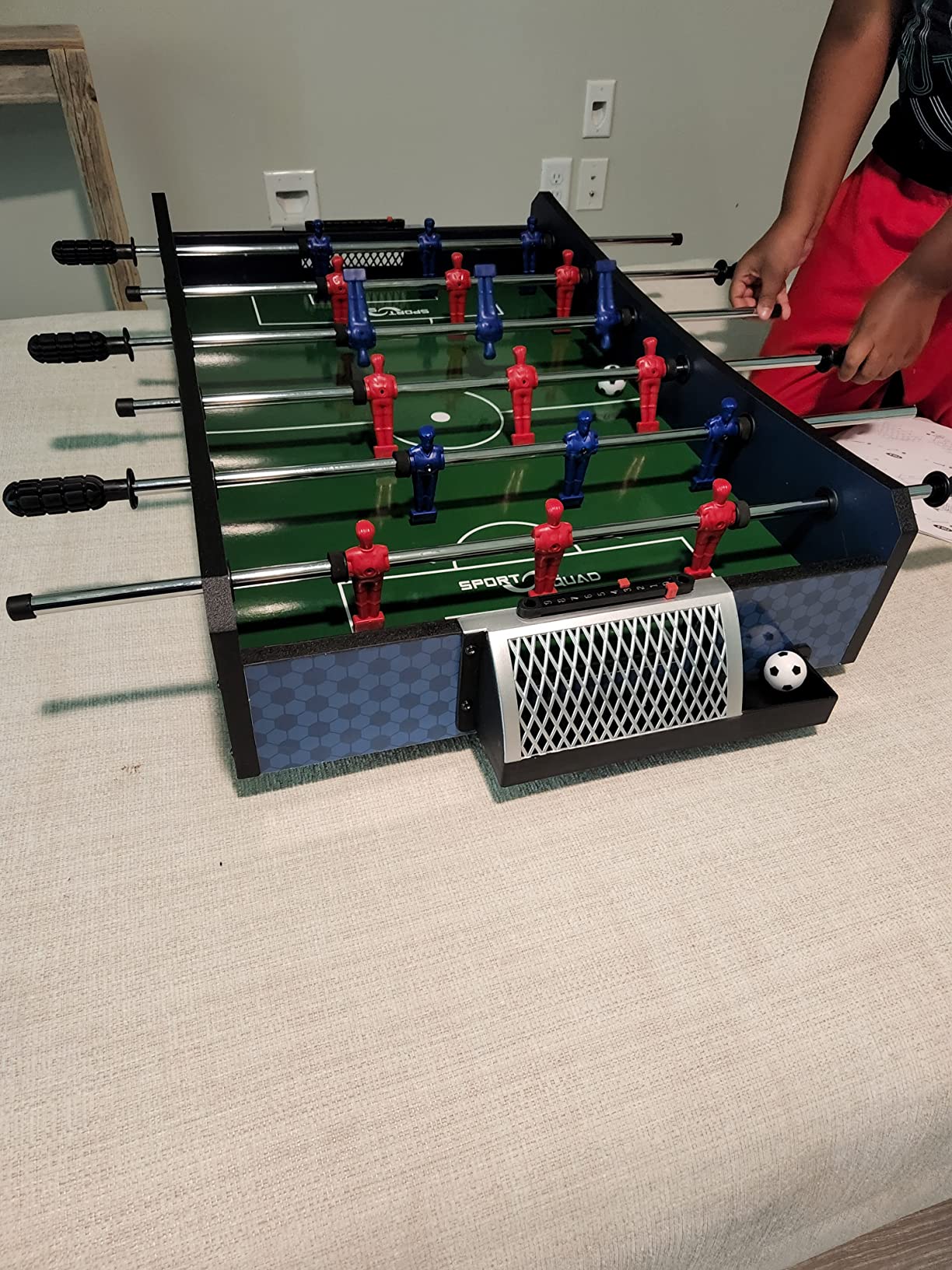 Sport Squad Foosball Table - Soccer Table - Wood Foosball Table for Kids & Adults - Bar Game Table, Game Room for Home - Easy Assembly, Built Tough for High Volume Play customer photo 2