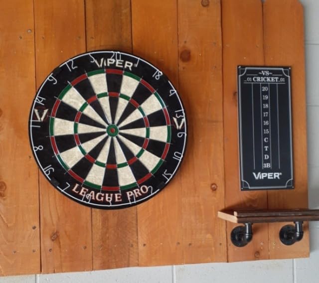 Viper League Pro Regulation Bristle Steel Tip Dartboard Starter Set with Staple-Free Bullseye, Radial Spider Wire, High-Grade Sisal with Rotating Number Ring, Chalk Cricket Scoreboard, Steel Tip Darts customer photo 2