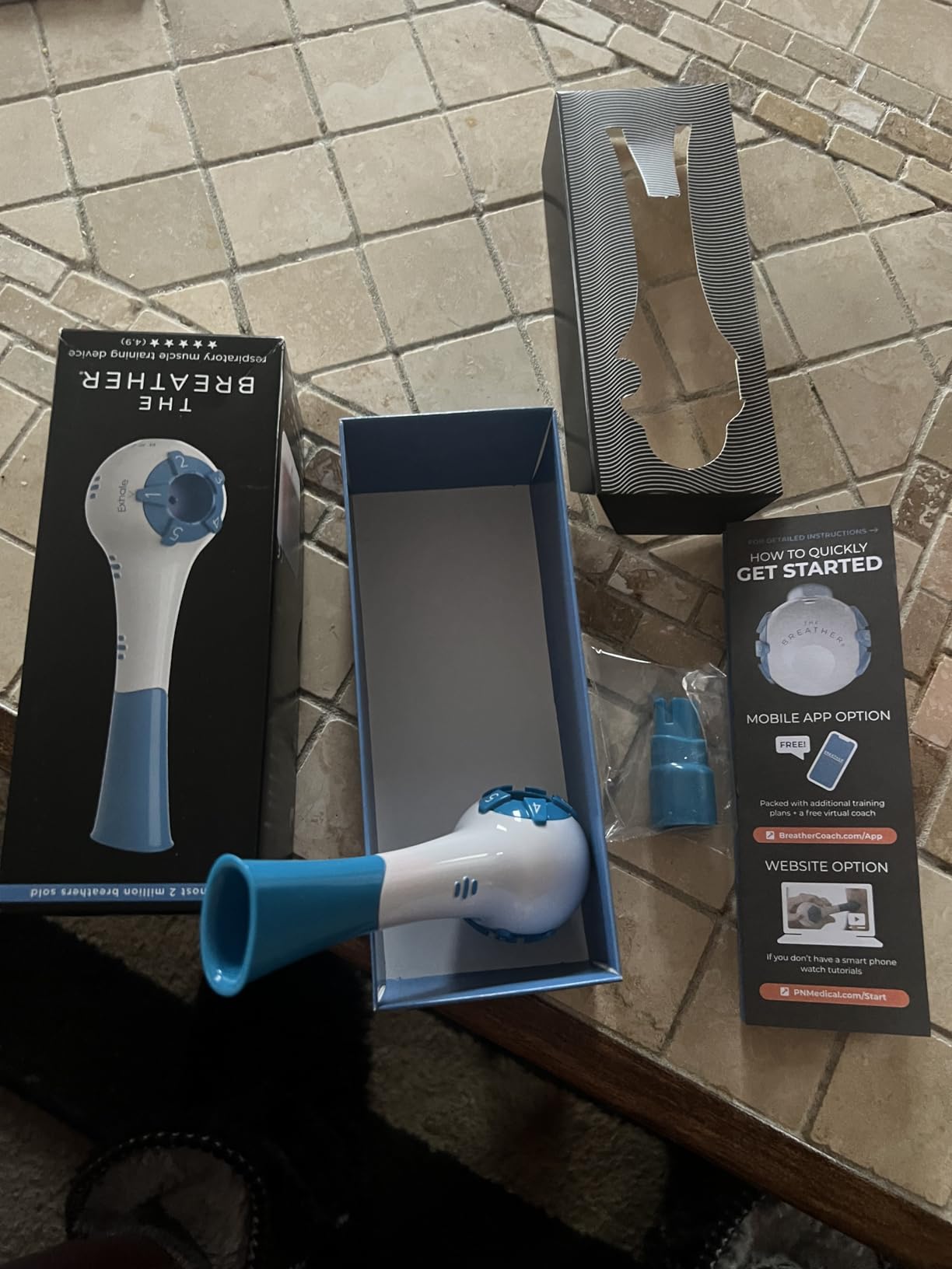 THE BREATHER │ Natural Breathing Exerciser Trainer For Drug-Free Respiratory Therapy │ Breathe Easier with Stronger Lungs │ Guided Mobile Training App Included customer photo 2