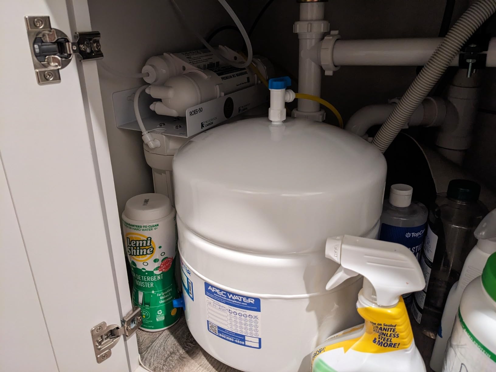 APEC Water ROES-50, 5-Stage Under Sink Reverse Osmosis System, 50 GPD | NSF Certified 372 & 58, Reduces 99% of Impurities, DIY Installation customer photo 2
