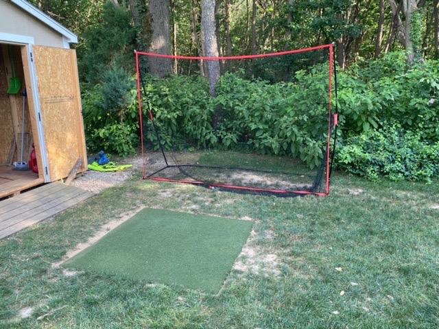 Golf Net 10x7ft Portable Golf Practice Net w/Carry Bag for Indoor Outdoor Backyard Driving Hitting Chipping Training Net customer photo 1