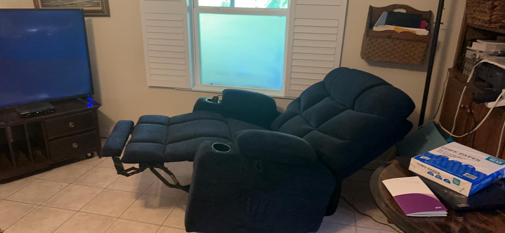 MCombo Power Lift Recliner for Elderly, Fabric 7287 (Dark Gray, Medium) customer photo 1