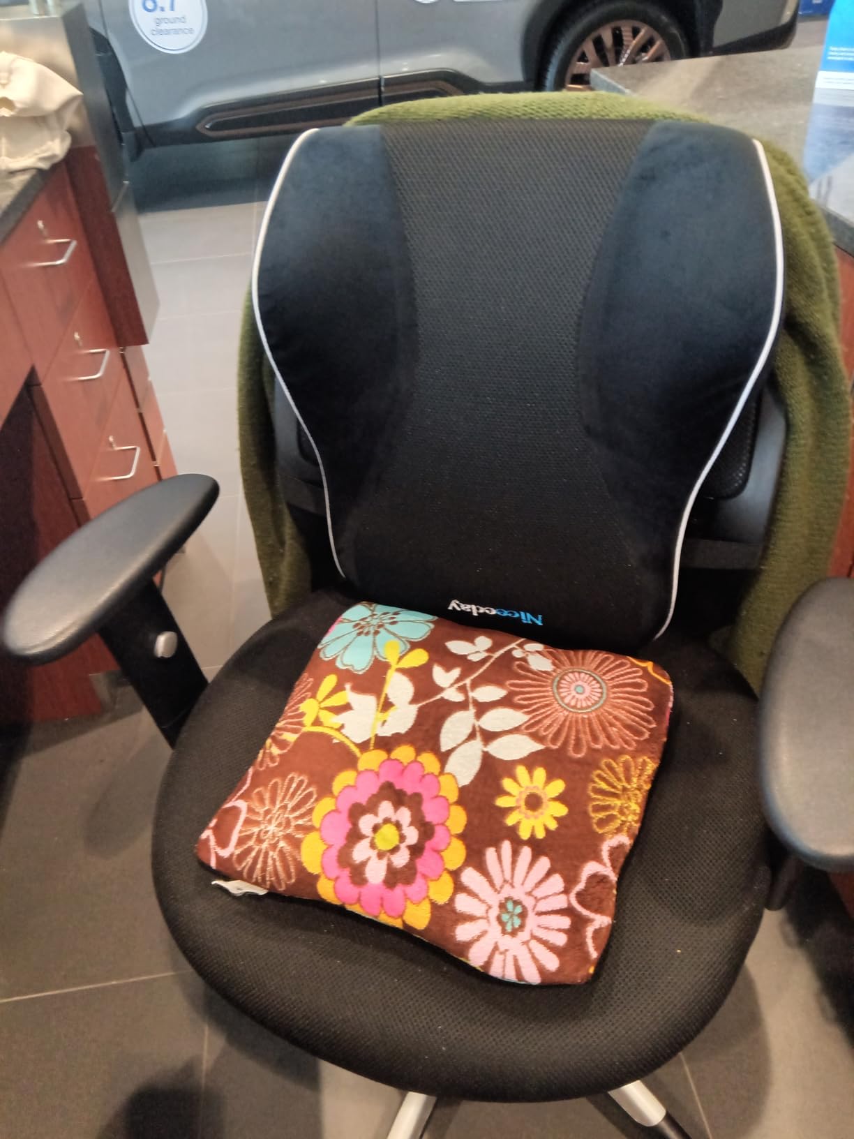Niceeday Lumbar Support Pillow for Office Chair Car Back Support Pillow, Memory Foam Gaming Chair Desk Chair Back Cushion for Lower Back Pain Relief, Ergonomic Back Rest,Office Home Essentials customer photo 1