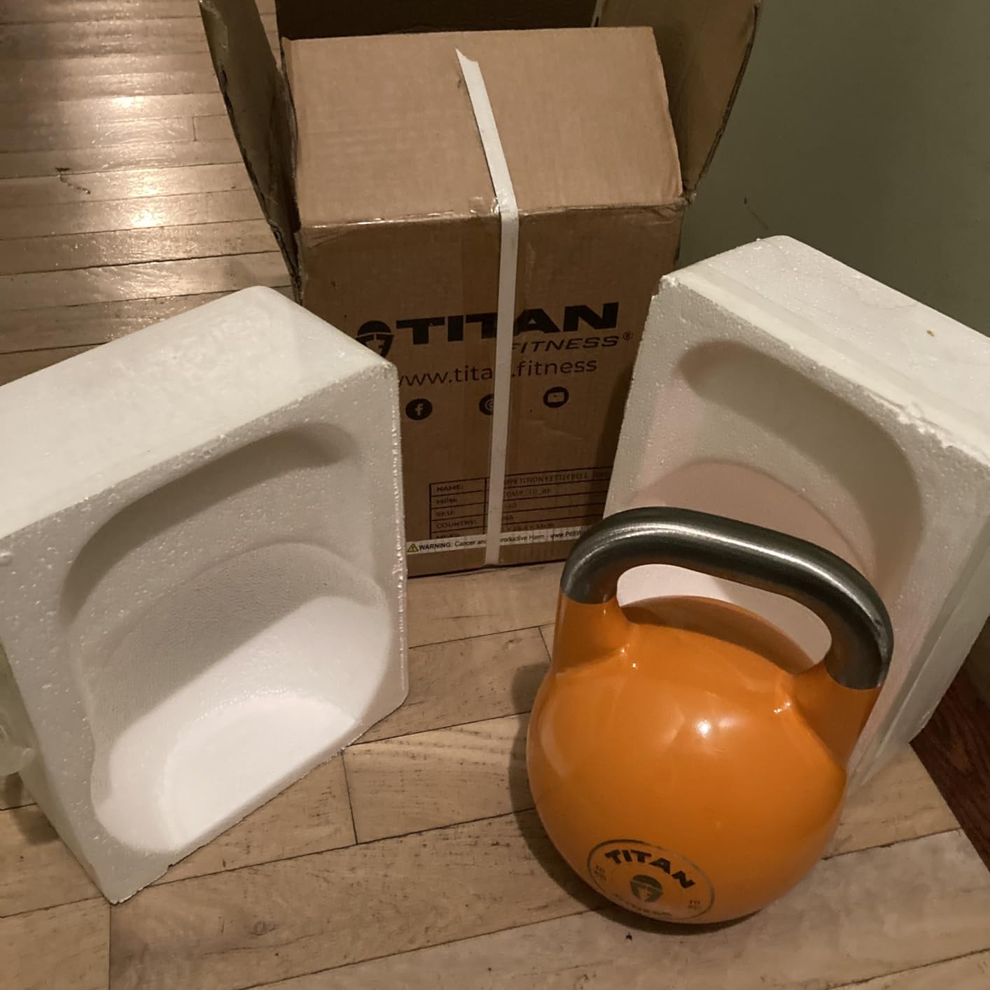 Titan Fitness Competition Kettlebell, Single Piece Casting, KG Markings, Full Body Workout customer photo 1