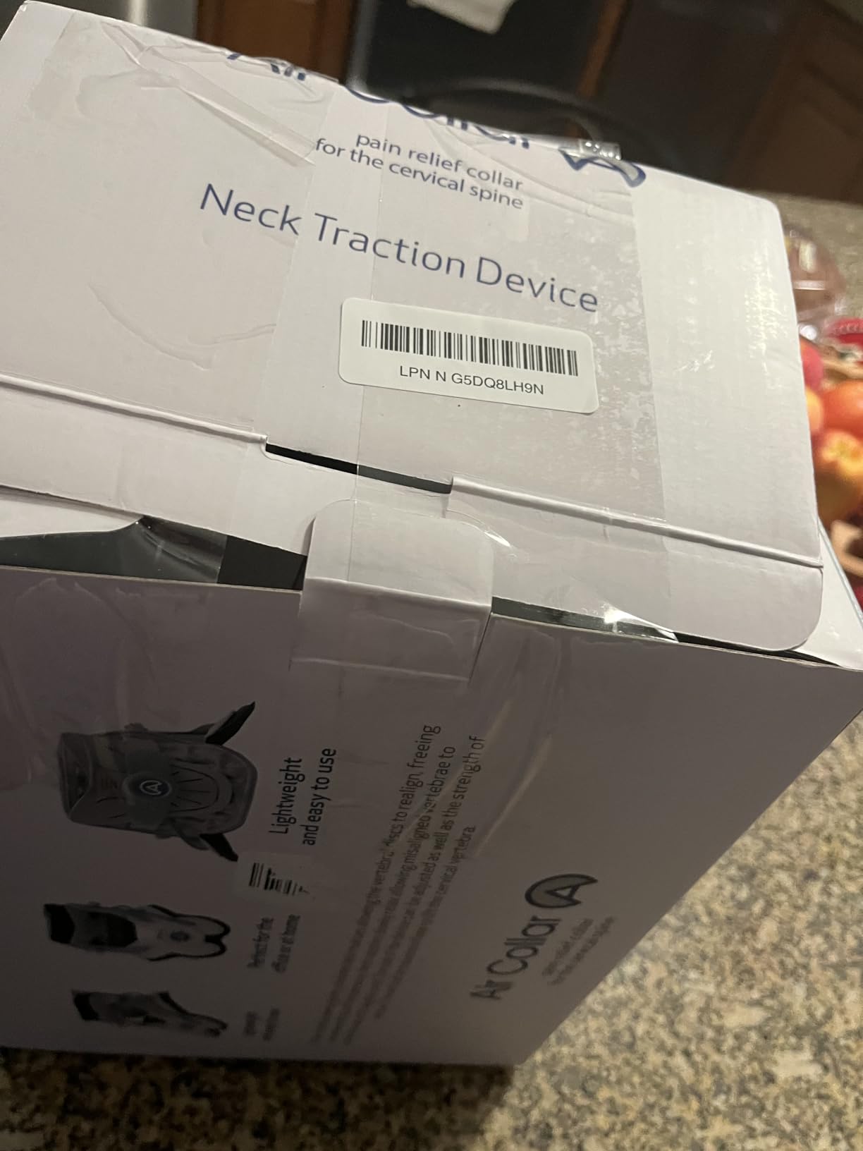 Neck Traction Device by Air Collar - Neck Stretcher - Cervical Traction Device - Neck & Shoulder Pain Relief - Stretcher Collar for Improved Spine Alignment (2nd Gen Electric Pump) - See Size Chart* customer photo 2