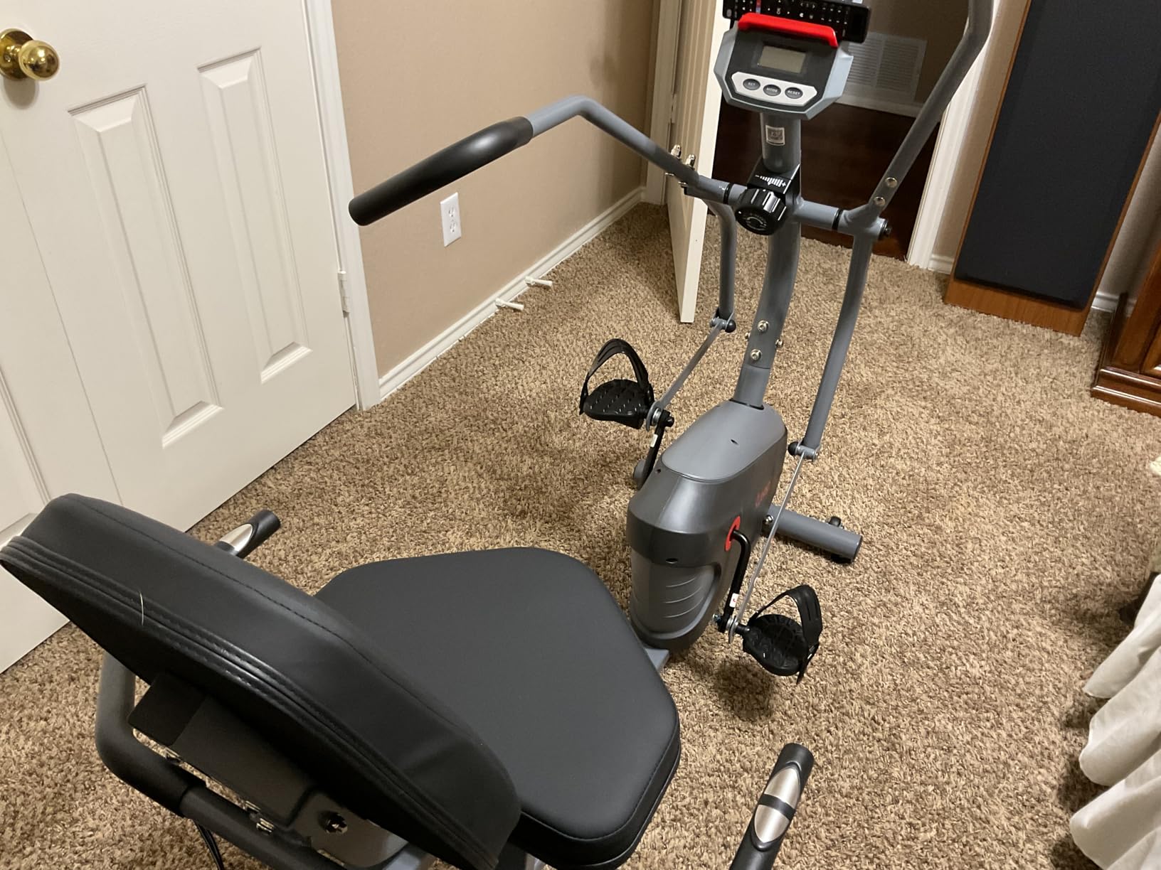 Sunny Health & Fitness Smart Recumbent Cross Trainer with Arm Exerciser | Dual Function Full-Body Workout, 8-Lvl Magnetic Resistance, Adjustable Seat, Step-Thru Frame, Pulse Sensor, Free SunnyFit App customer photo 2